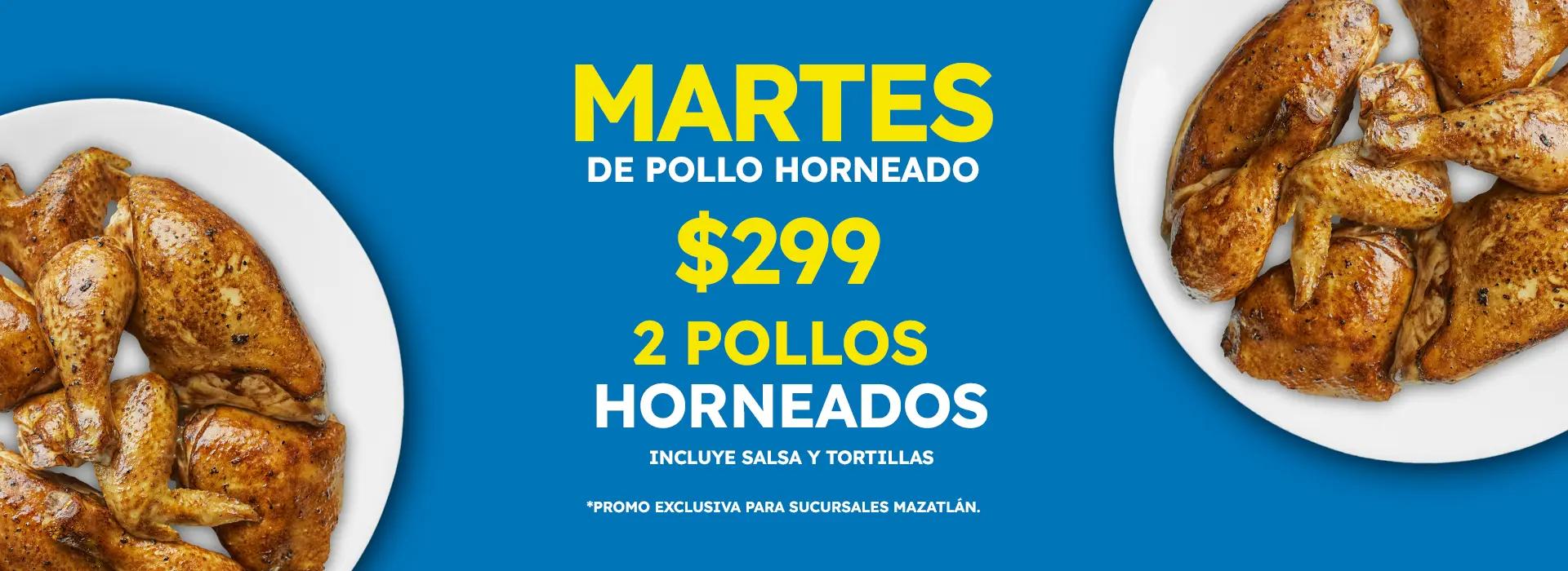 puro pollo horneado 2x299